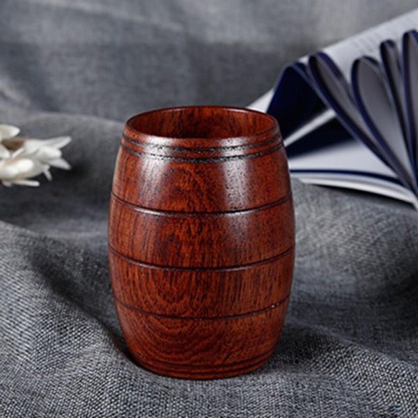 

cups & saucers handmade wood cup wine barrel shape wooden natural solid tea mug.