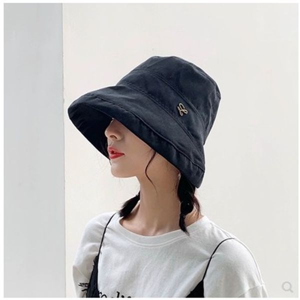 

fisherman's hat female summer korean versatile student sunscreen hat ins net red soft girl lovely basin hat, Blue;gray