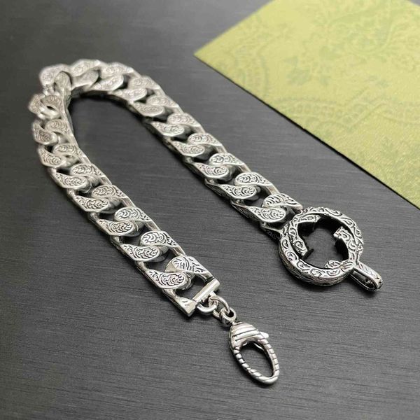 

twist bracelet used thai silver pattern carved hollow cuban couple bracelet black friday deals, Golden;silver