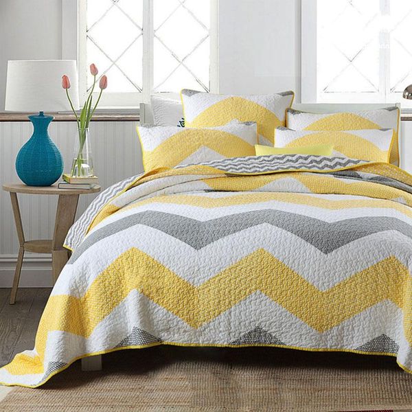 

comforters & sets quality stripe patchwork quilt set 3pcs quilted bedding cotton quilts bedspread for bed covers king queen size coverlet co
