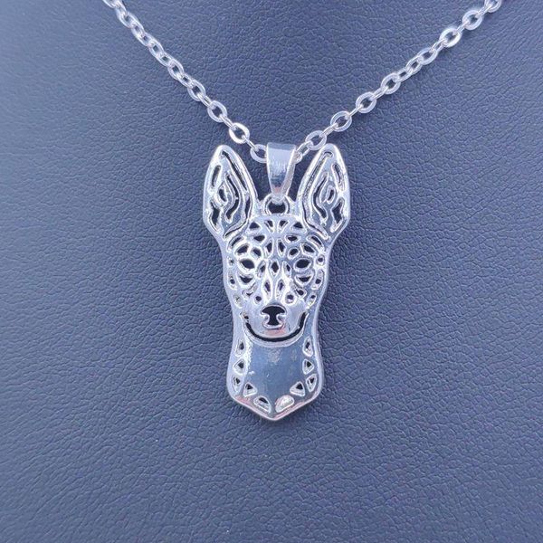 

pendant necklaces rat terrier dog animal necklace gold silver plated jewelry for women male female girls ladies punk cute n165