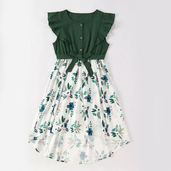 

maternity dresses women casual fashion woman summer patchwork flowers mother sashes bowtie ruffles cute costumes, White