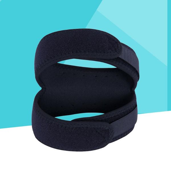 

elbow & knee pads adjustable patella strap for running basketball hiking meniscus tear pain relief sports athletic arthritis (black), Black;gray