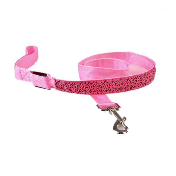 

dog collars & leashes pet products fashion leopard skin illuminate led bubl leads traction rope goods1