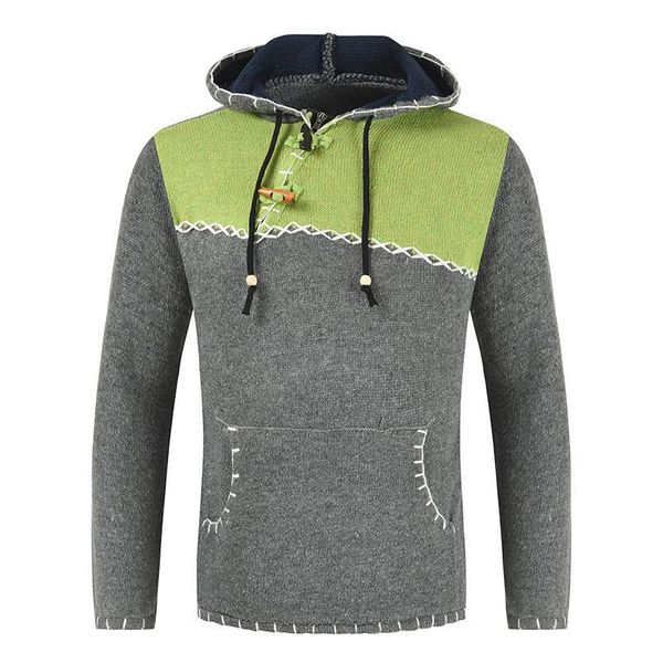 

men's sweaters 20212021 autumn and winter sweater personalized color matching hooded korean fashion leisure daily, White;black