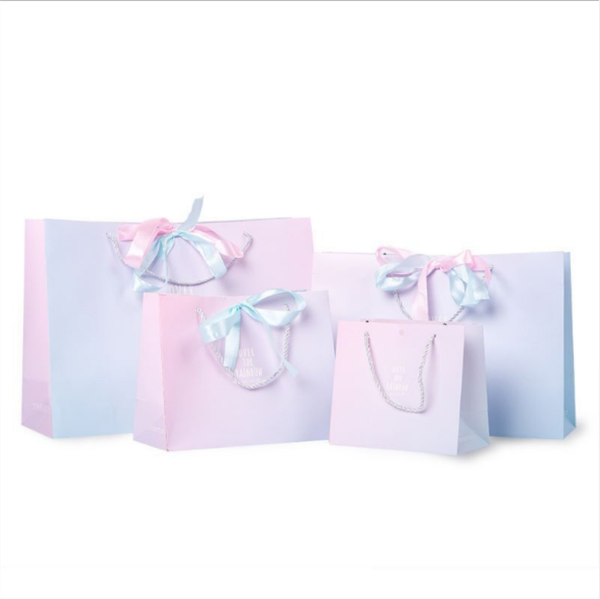 

gradual change paper gift bag kraft candy box with handle wedding birthday party package wrap