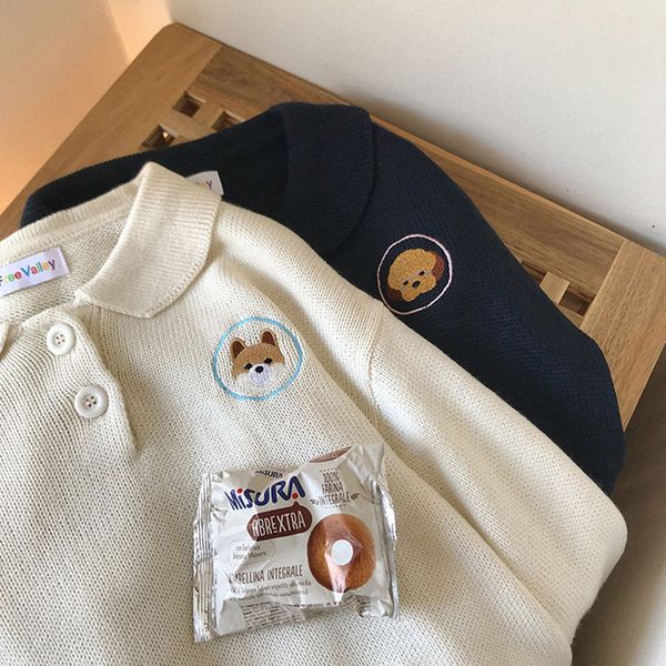 

women's sweaters spring will see breif korean women from the dog cartoons embroidered in mesh fabrics casual women's blouses long, White;black