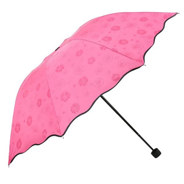 

umbrellas portable mini water encounter flowering sunny umbrella lady uv protection solid color sun windproof travel mf