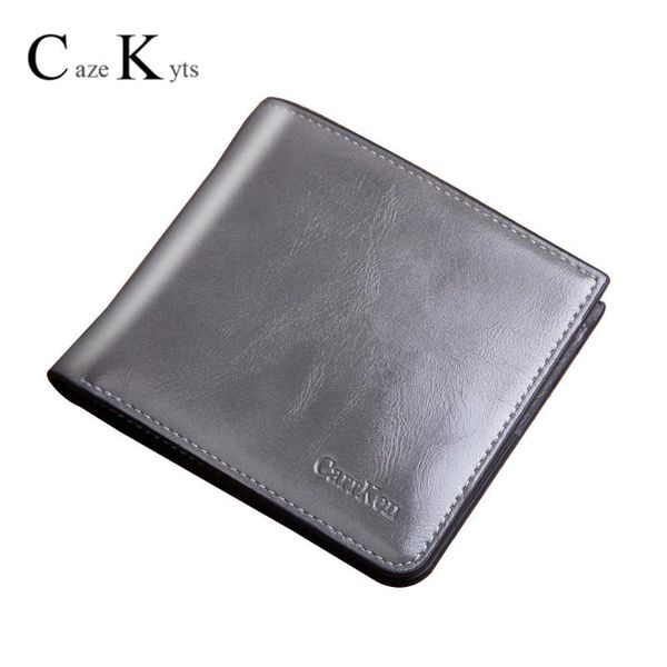 

wallets caze kyts 2021 men's short zipper wallet oil wax leather button men retro factory us dollar clip multi card position, Red;black