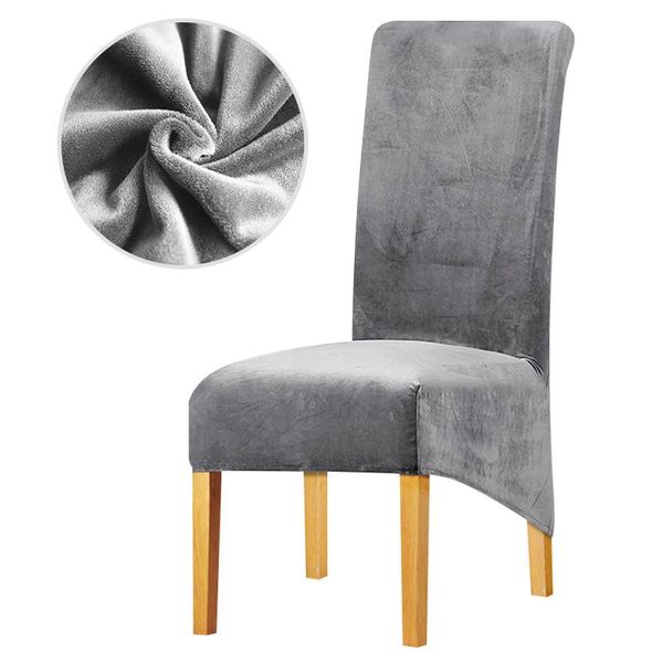 

chair covers soft plush cover stretch high long back slipcovers for christmas solid colors spandex / polyester modern home leorate