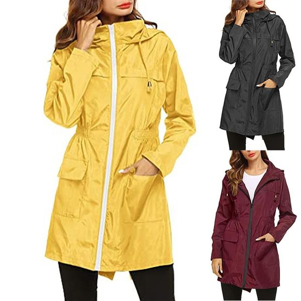 

women's jackets women raincoat transition jacket sunset long autumn winter rain coat hiking outdoor camping fashion, Black;brown