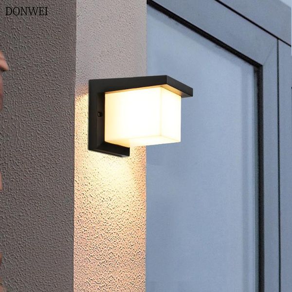 

modern led wall lamps moistureproof porch light aluminum outdoor surface mounted for garden corridor home