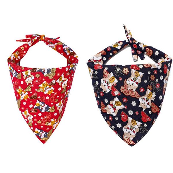 

hefeng cotton pet saliva scarf triangle dog accessories products cat costumes