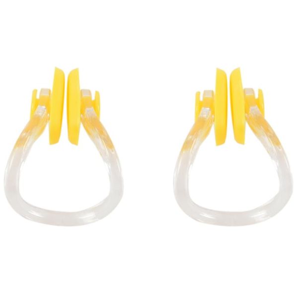 

nose clip yellow clear rubber diving, swimming protection 2 pcs