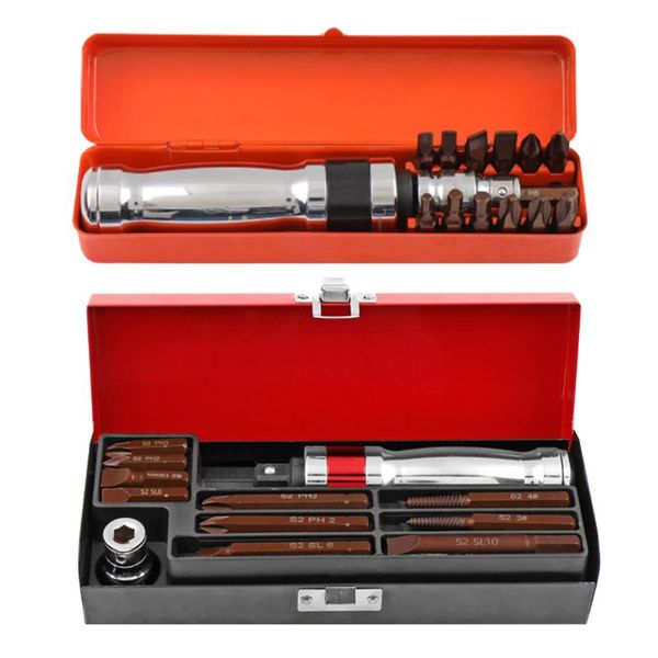 

professional hand tool sets 12/13pcs woodworking impact screwdriver screw chisel one/cross/hex bits bolt removal buckle ring storage box hom