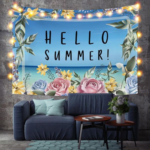

tapestries laeacco fashion tapestry home improvement wall hangings garland romant background painting living room dorm decor polyester