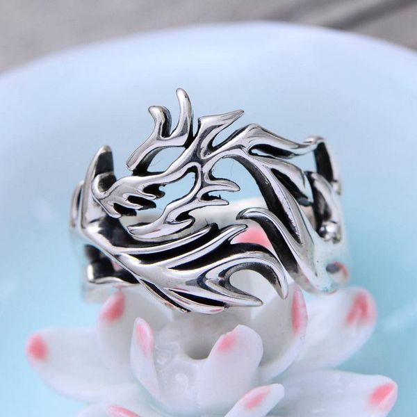 

cluster rings adjustable for man sterling silver 925 pure jewelry thai ring, Golden;silver