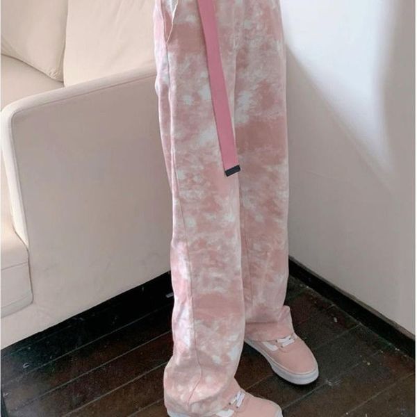 

women's jeans women korean style summer lovely high waist casual loose harajuku fashion elegant streetwear colorful female denim trouse, Blue