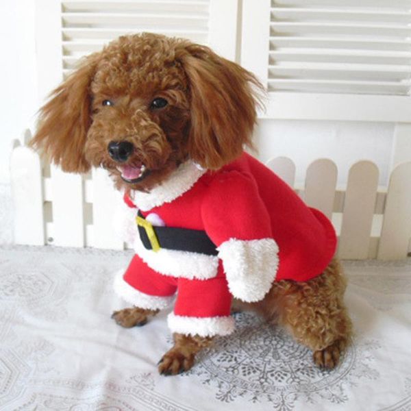 

pet costume dog cat christmas clothes santa claus winter coat apparel