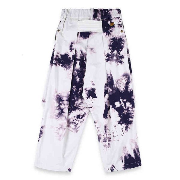 

men's tracksuits autumn and winter trendy br harajuku tie dyeing hanging casual pants for men women ofez, Gray
