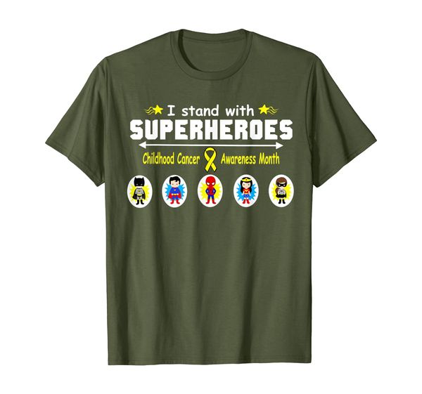 

Childhood Cancer Awareness I Stand with Superheroes Tshirt T-Shirt, Mainly pictures