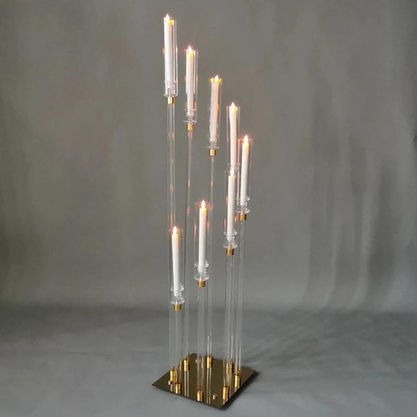 

candle holders crystal 8heads table candelabra wedding centerpiece pillar stand road lead party candlesticks home decor