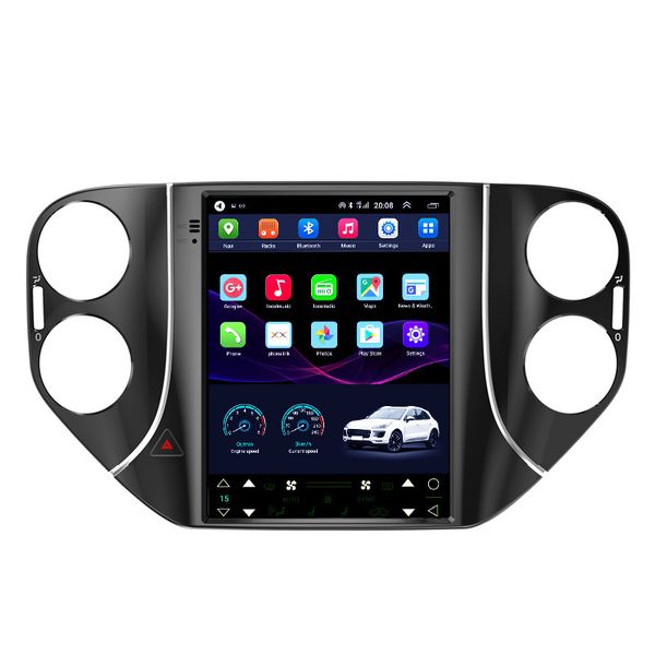 9,7 -дюймовый радиочаст DVD -плеер для VW Volkswagen Tiguan GPS Navigation Wi -Fi Bt FM зеркальный зеркал стерео 2 DIN Android 10