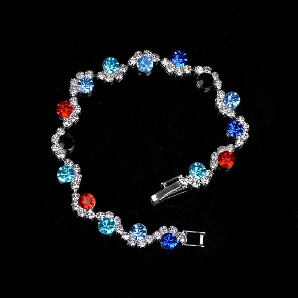 

link, chain luxury beautiful bracelet for women colorful austrian crystal fashion heart wholesale, Black