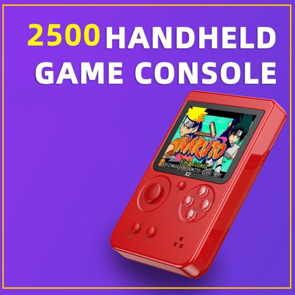 

retro game console nostalgic handheld built-in 2500 for nes fc gba games 2.8" lcd children birthday gift portable players