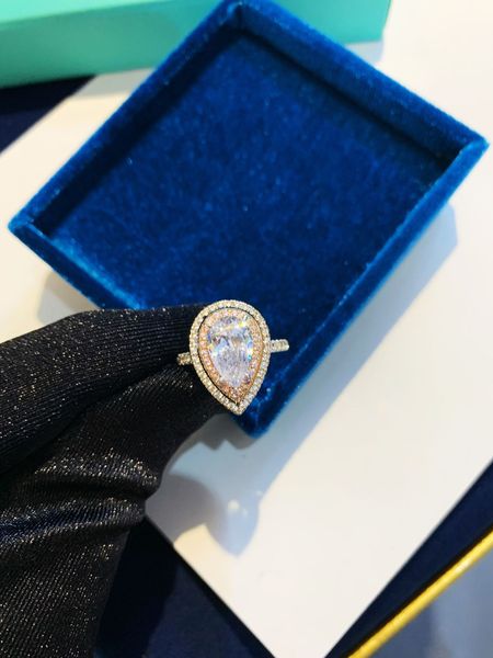 

fine jewelry online one carat ring open mouth live family love pear shaped simulation mosang diamond and south silver senior 65% off store o, Golden;silver