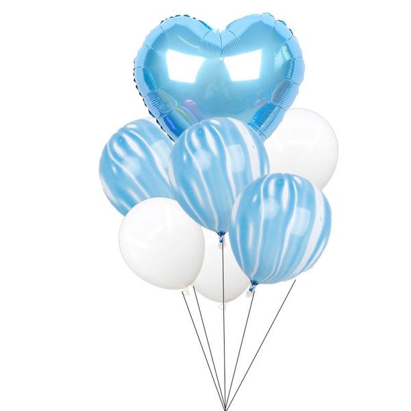 

7pcs/set agate latex balloons colorful cloud air balloon wedding birthday party year decoration kids helium balls
