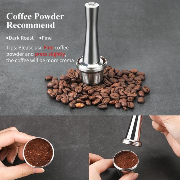 

coffee filters belr-housewares refillable for lor machine pod l'or barista stainless steel reusable
