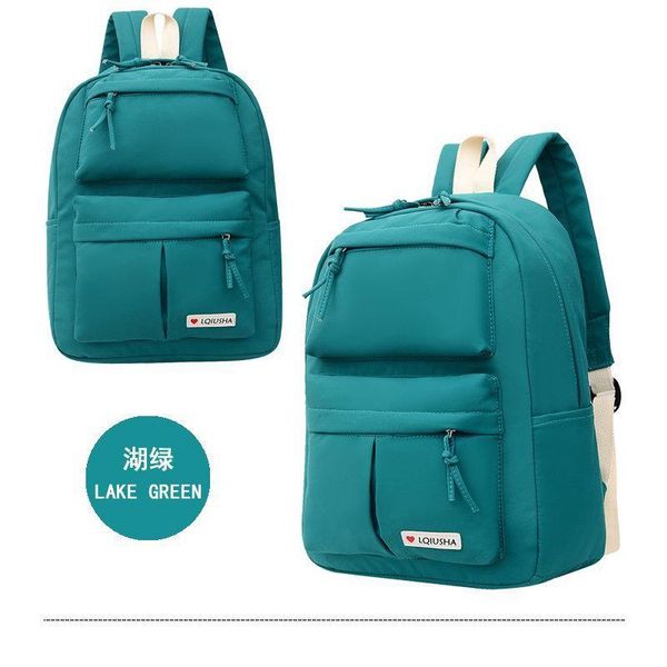 

backpack the purse for women solid color large capacity harajuku style student school waterproof