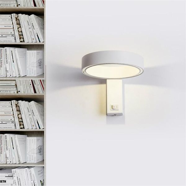 

wall lamp led round bedroom bedside light creative simplicity modern el aisle corridor mounted bulbs white