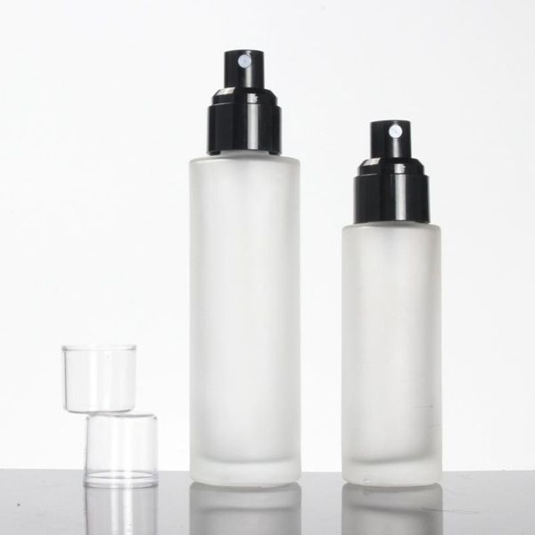 

storage bottles & jars 120ml glass clear frosted lotion/spray face serum bottle 4oz