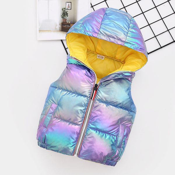 

2021 Children Down Cotton Vest Thickened Autumn Winter Boys And Girls Bread Vest Childrens Clothing Warm Waistcoat Tide Coat