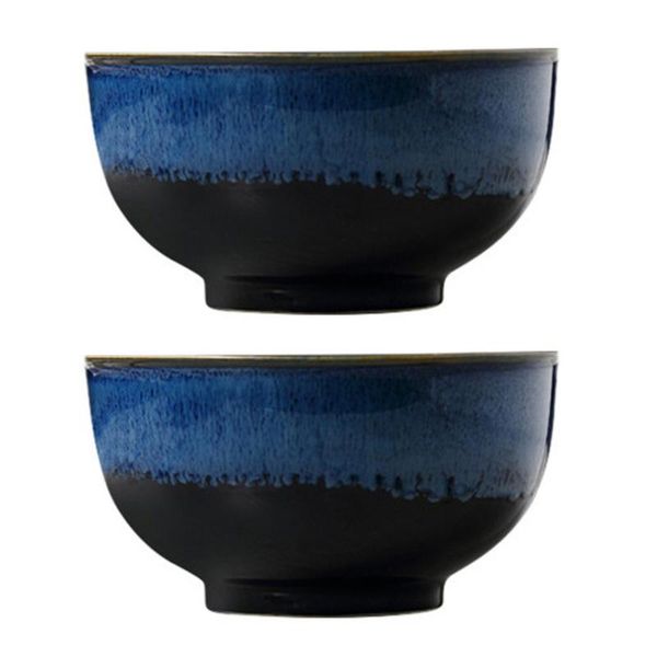 

2pcs ceramic bowls instant noodle rice salad bowl japanese style dishes & plates