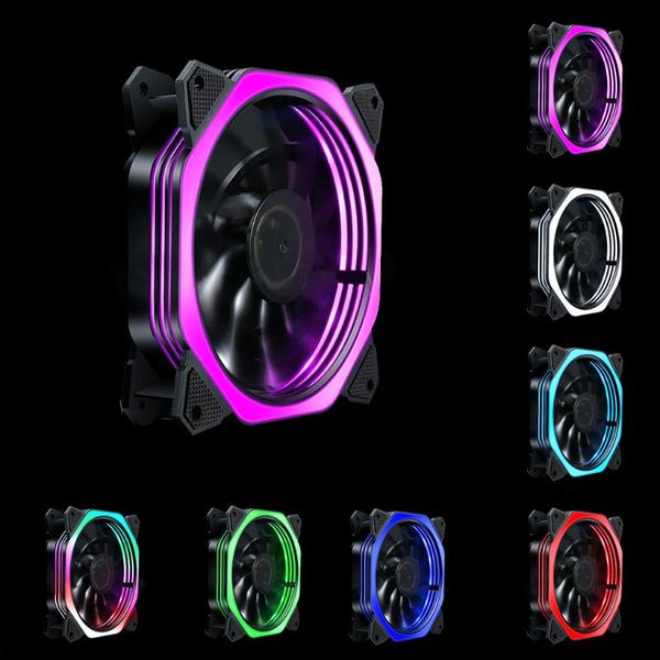 

cooling radiator ventilador pc cooler master multi-color 12v computer case supply with led light silent fan fans & coolings