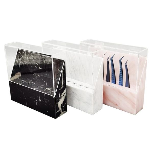 

eyebrow tools & stencils eyelash tweezers storage rack 8 holes clamshell acrylic extension organizer holder stand shelf
