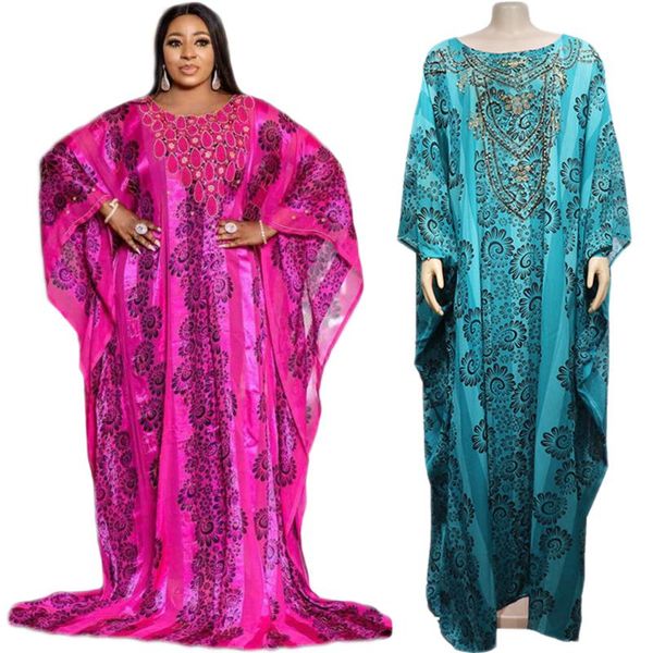 Abbigliamento etnico Abito africano per le donne Oversize Diamond Abaya Marocchino Kaftan Evening Party Gown Dubai Caftan Dashiki Nigeria Robe