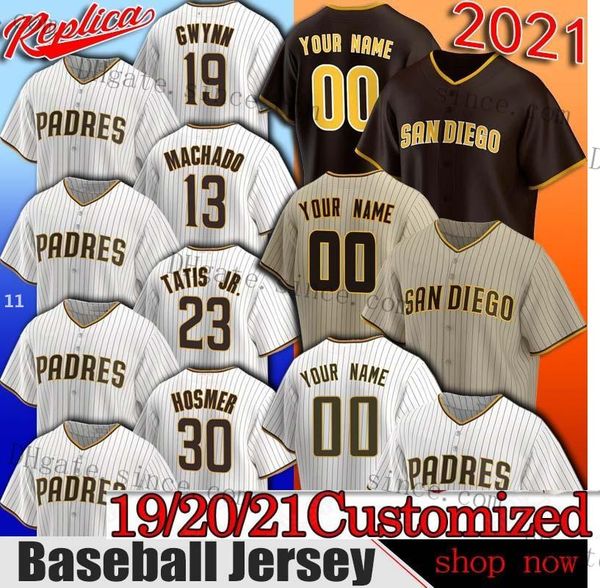 

2021 san new diego baseball jersey custom 23 fernando tatis jr. 13 manny machado mens women kids 19 tony gwynn 51 trevor hoffman stitched qu, Blue;black
