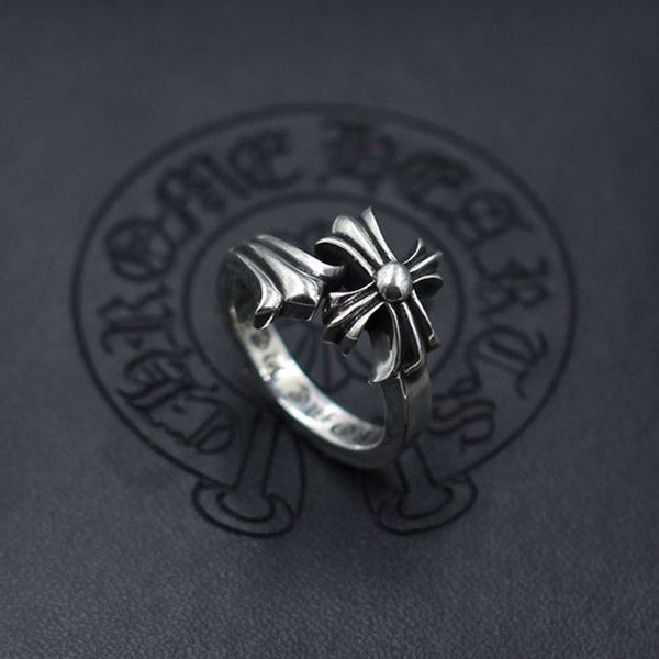 

925 sterling silver crosses adjustable band rings american european punk gothic antique vintage designer luxury jewelry accessories gifts