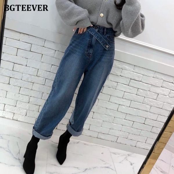 

streetwear women denim blue jeans chic high waist loose female wide leg pants 2021 spring vintage trousers women's