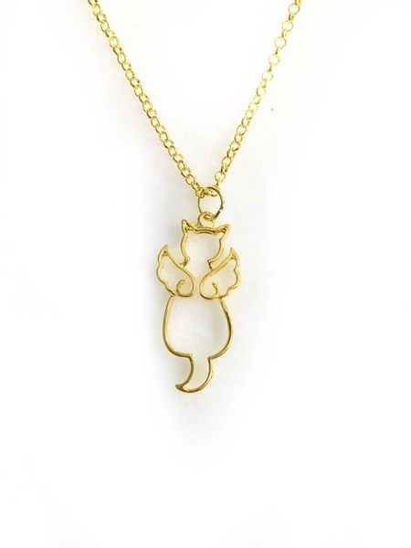 

pendant necklaces cat memorial jewelry pet necklace remembrance loss of gift, Silver