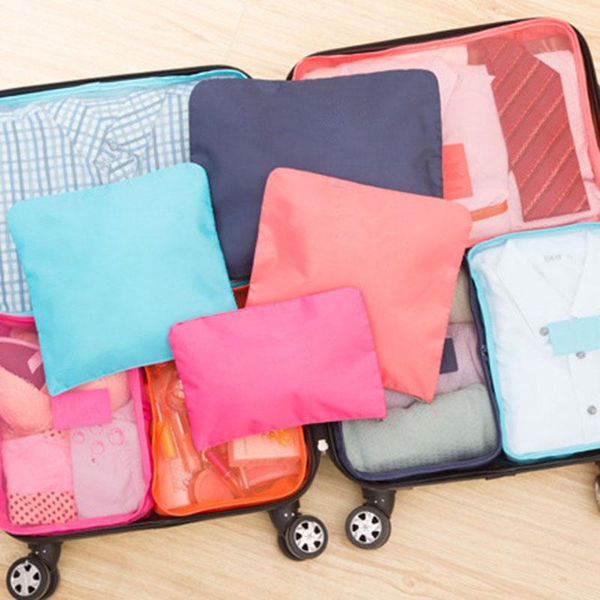 

6pcs/set travel storage bag clothes tidy pouch luggage organizer portable case gr5 clothing & wardrobe