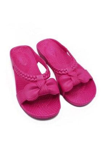 

slippers sandals mesh pattern fuchsia, Black