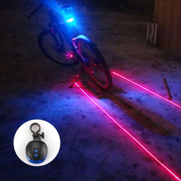 

bike lights light bicycle rear back led 2 lasers night cycling saddle safety mtb road lamp backlight 7 mode