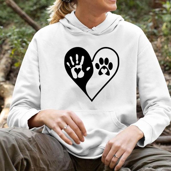 

women's hoodies & sweatshirts women printing print 90s style dog pet animal autumn winter trend pullovers pockets sweatshirt female hoo, Black