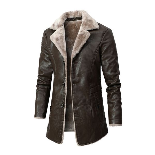 

beautiful motorcycle style men's leather jacket, high-quality stand-up collar, retro, comfortable, fashionable, travel and commute, Black