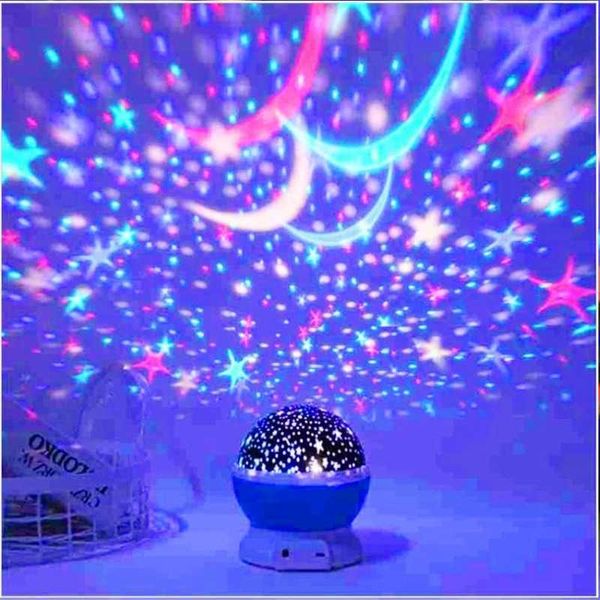 Planetarium Kinderzimmer Stern Nachtlicht Kinder Himmel Projektor Sterne Mond Galaxy Dekoration Projektor Rotierendes Licht Y0910